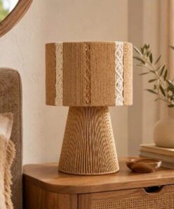 Lampe Soft Macramé – Design Bohème Chic en Coton & Jute