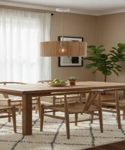Suspension “Nature Line” en Corde Tressée – Style Bohème Chic Naturel
