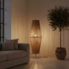 Lampadaire PHERA en Corde Naturelle & Structure Métallique – H100 cm