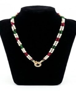 Collier "Éclat d'Artisanat" – Perles & Cristaux