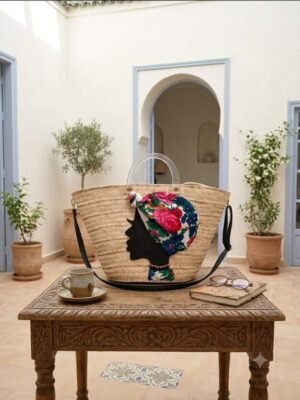 Panier Artisanal "Silhouette Florale"