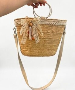 Sac Panier Artisanal à Anses Métalliques