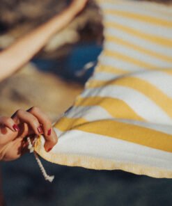 Fouta méditerranéenne tissage artisanal