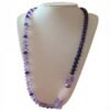 Collier améthyste et quartz rose Douceur Violette - bijou artisanal