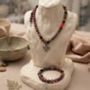 Parure artisanale argent filigrané en pierres naturelles