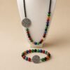 Parure artisanale Harmonie, collier et bracelet en pierres naturelles